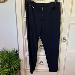 Navy Blue Slim Fit Pants